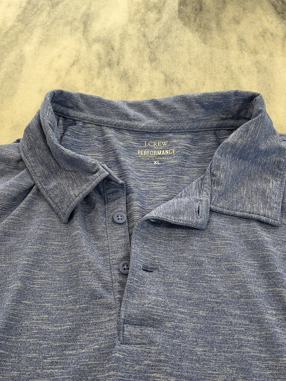 XL Men's J. Crew Performance Polo Shirt Stretch Hazy Blue Flawless